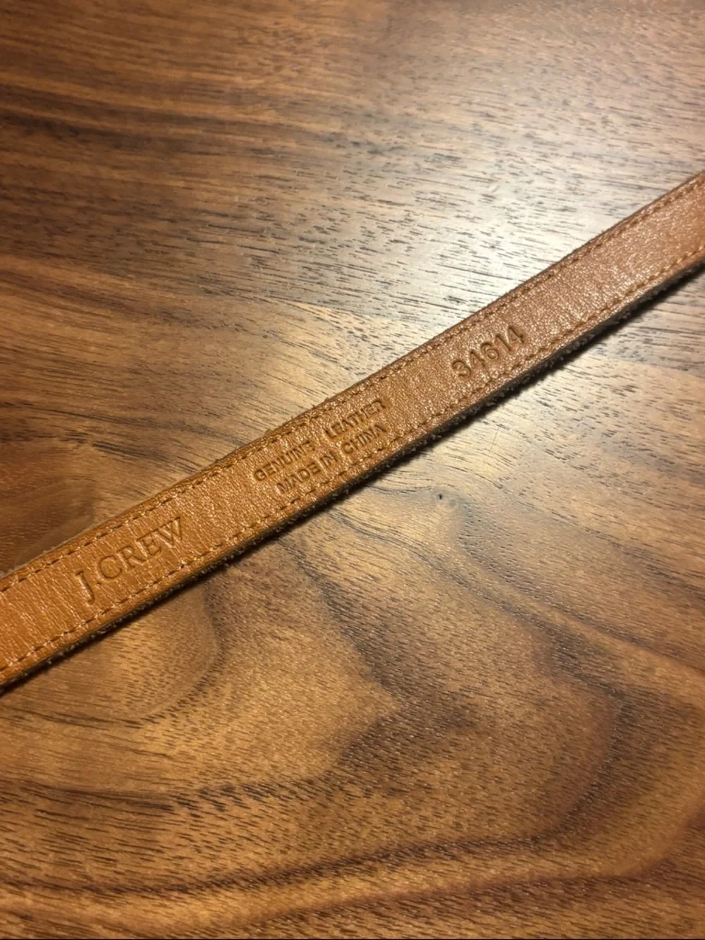 J. Crew Vintage Funky Brown Leather Buckle Belt - L - Picture 4 of 7